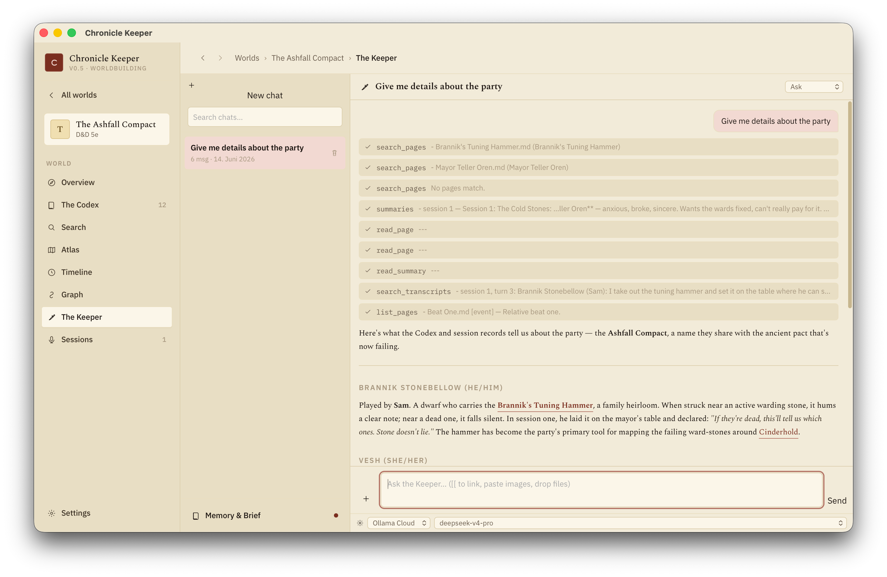 The Keeper AI assistant